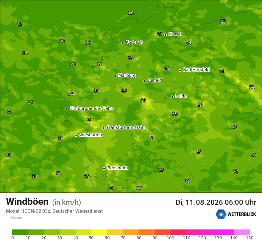 Maximale Windböen