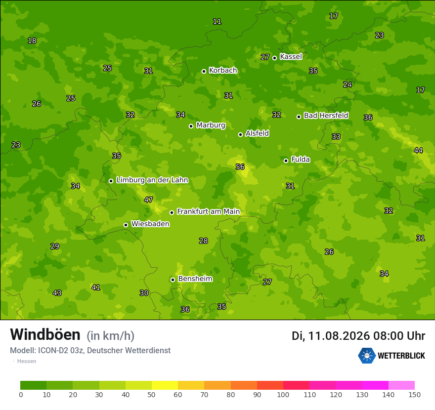 Maximale Windböen