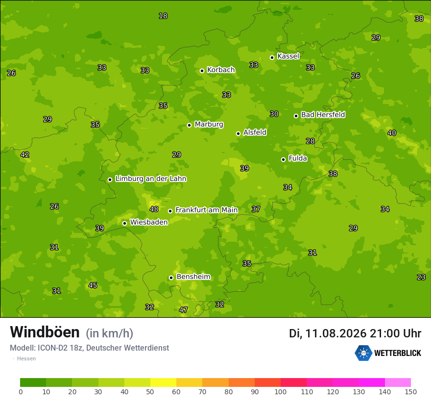 Maximale Windböen