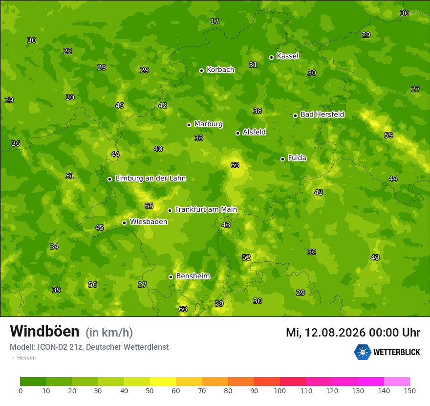 Maximale Windböen