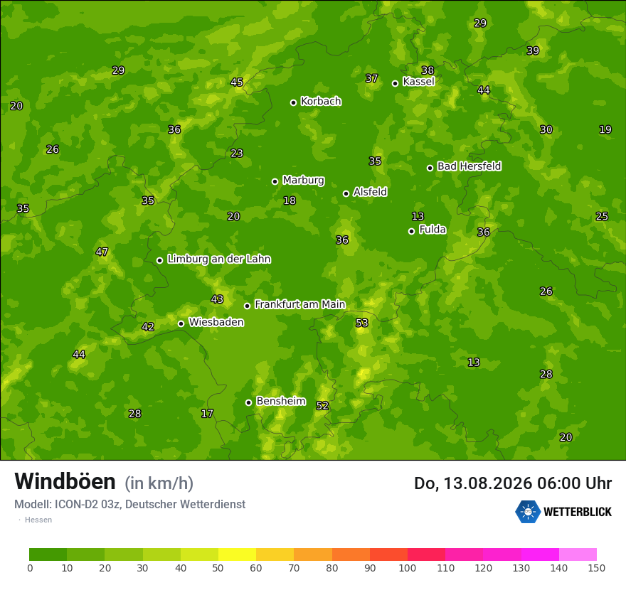 Maximale Windböen