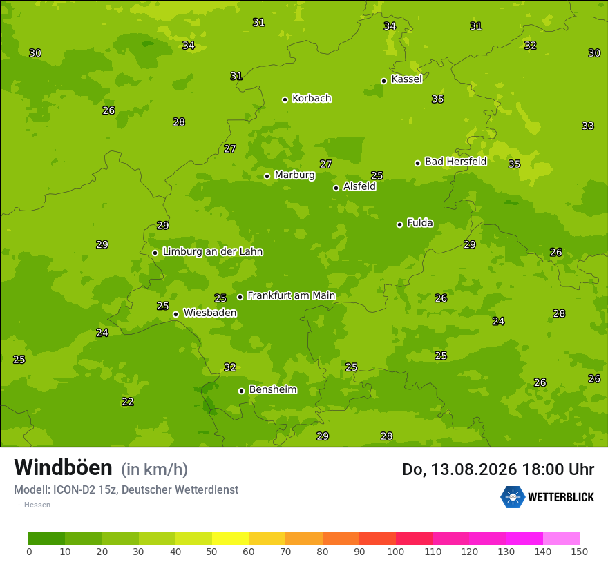 Maximale Windböen