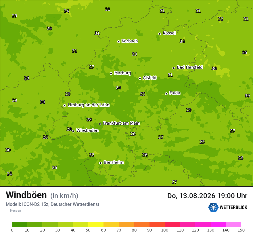 Maximale Windböen