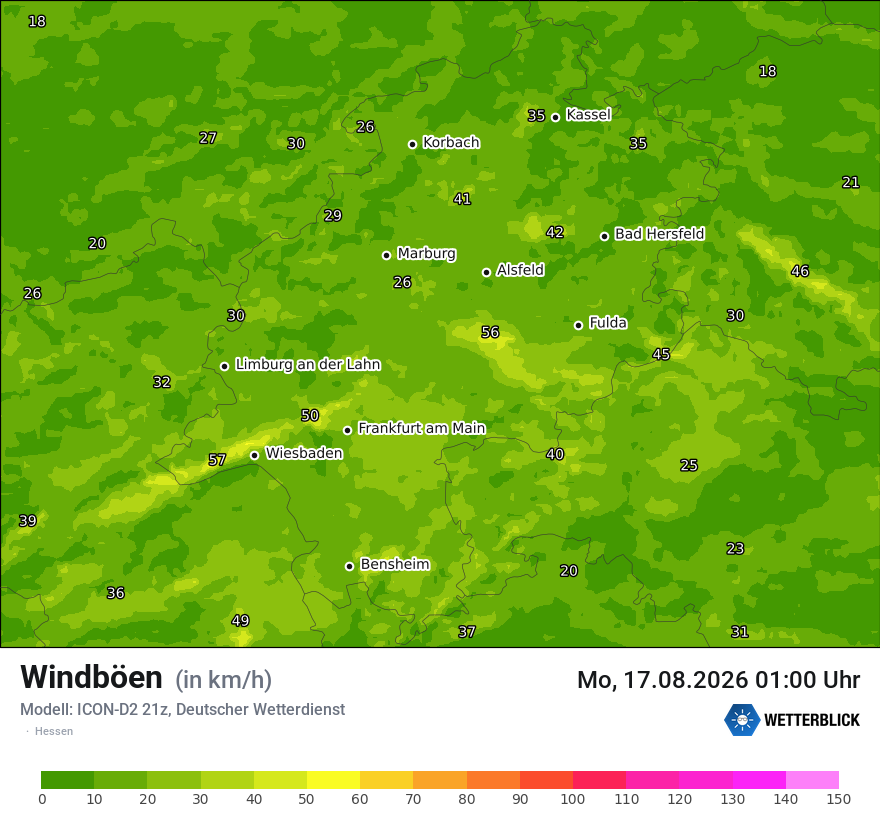 Maximale Windböen