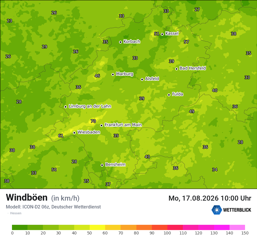 Maximale Windböen