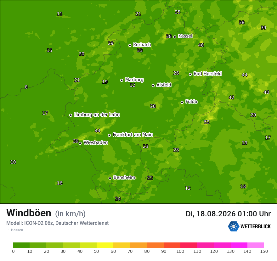 Maximale Windböen