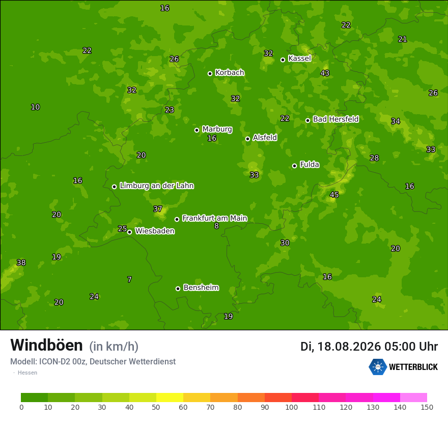 Maximale Windböen