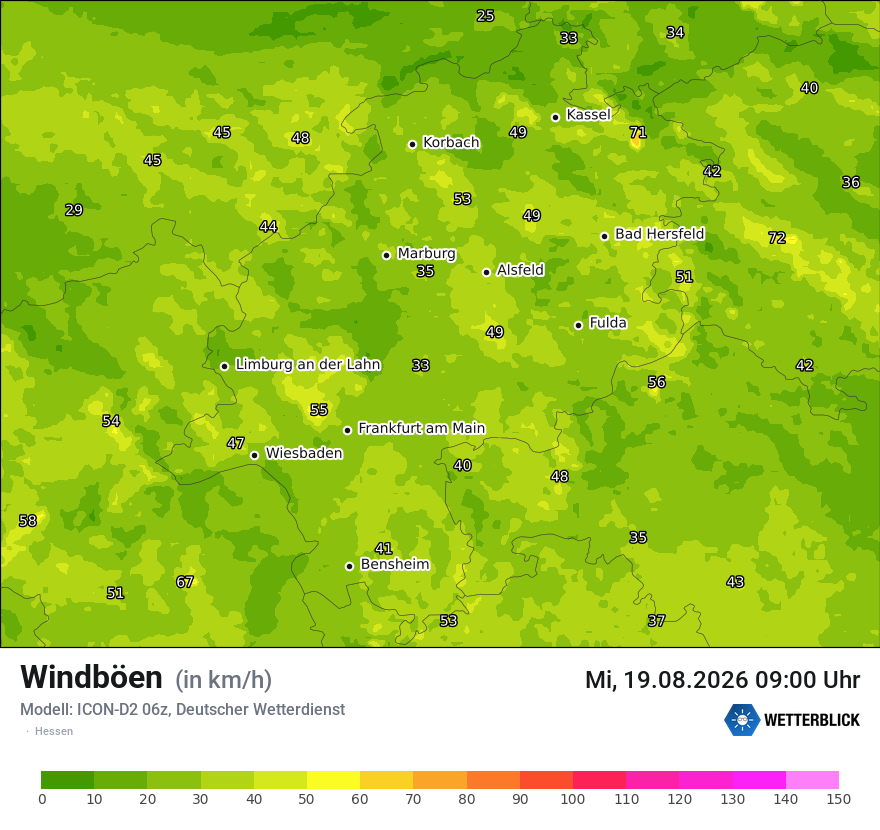 Maximale Windböen