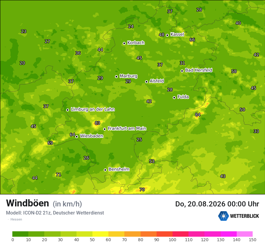 Maximale Windböen