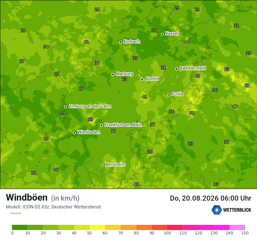 Maximale Windböen