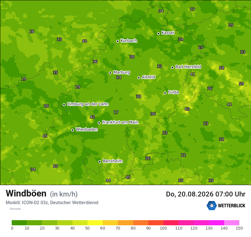 Maximale Windböen