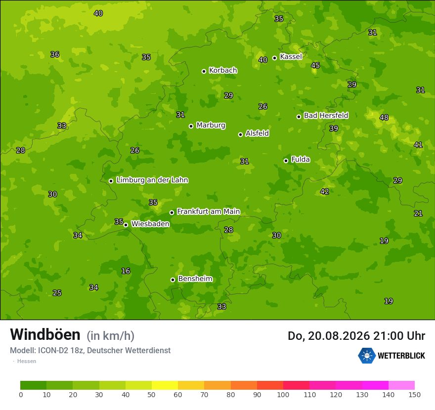 Maximale Windböen