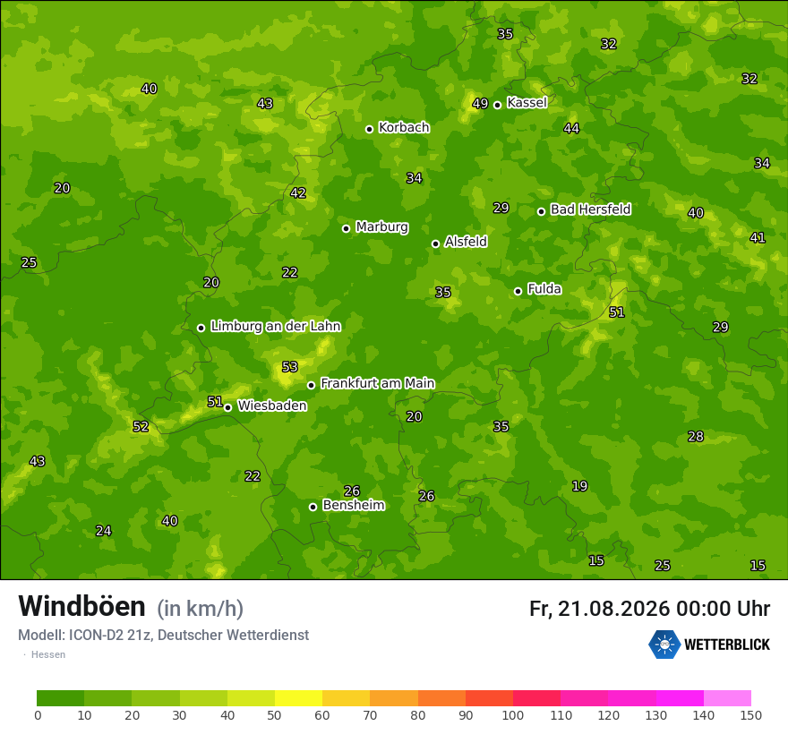 Maximale Windböen