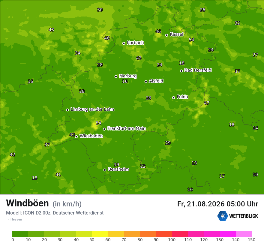 Maximale Windböen