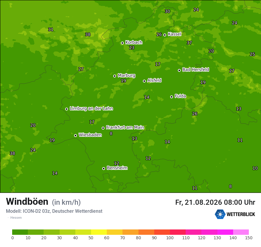 Maximale Windböen