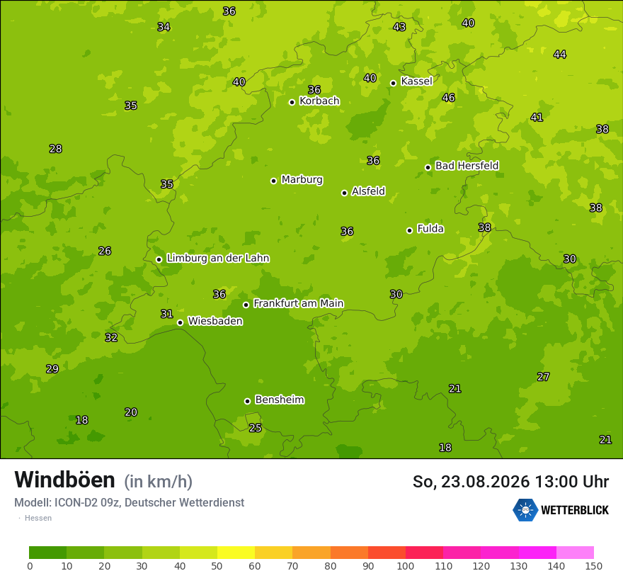 Maximale Windböen