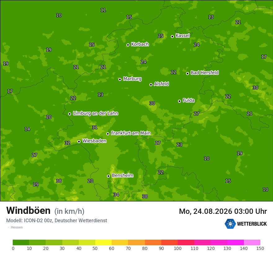Maximale Windböen