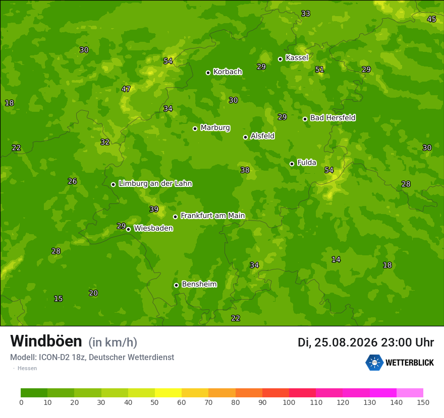 Maximale Windböen