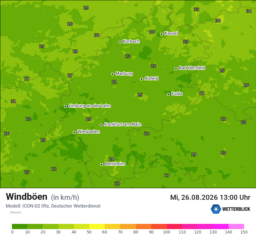 Maximale Windböen