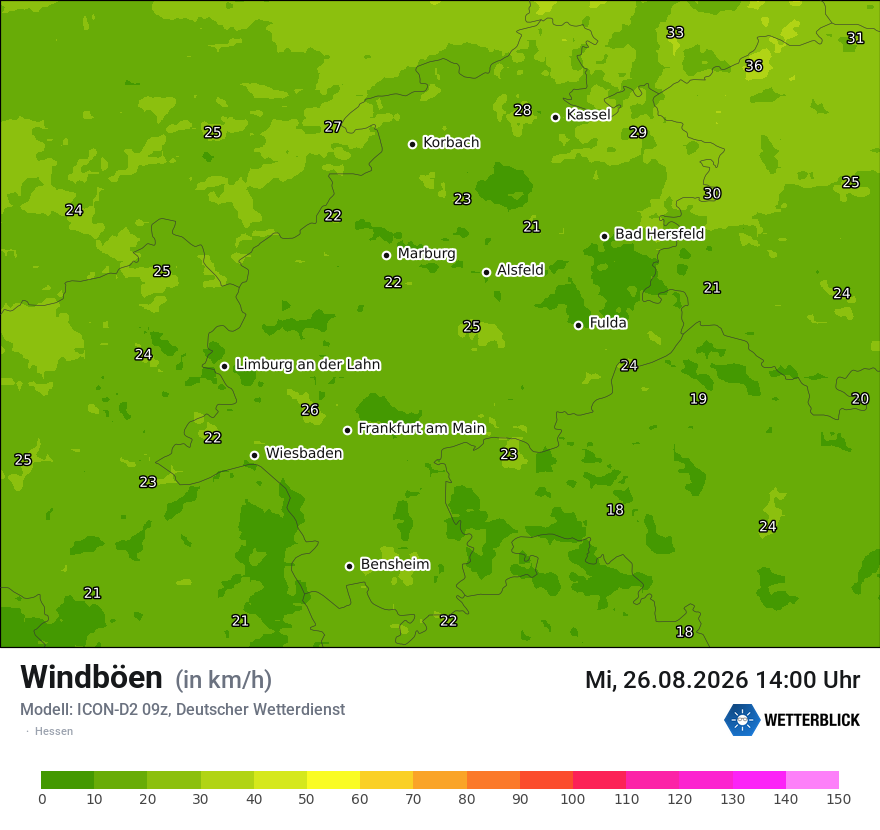 Maximale Windböen