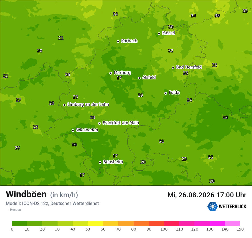 Maximale Windböen
