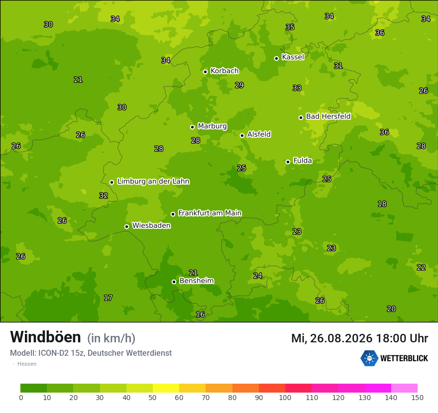 Maximale Windböen