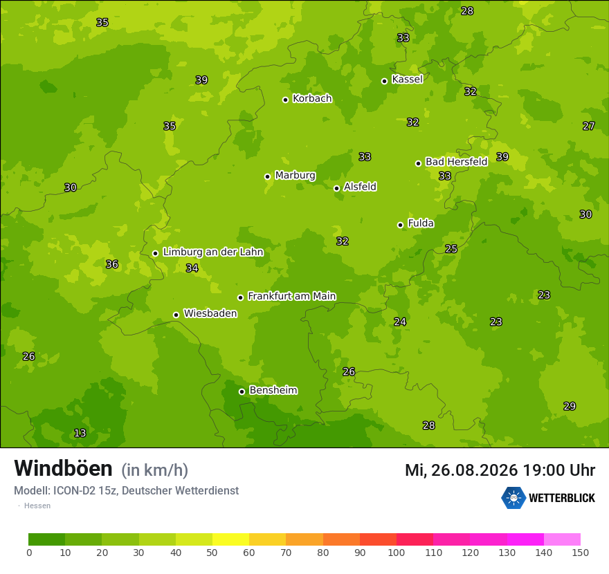 Maximale Windböen