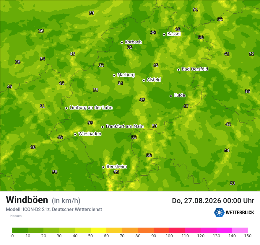 Maximale Windböen