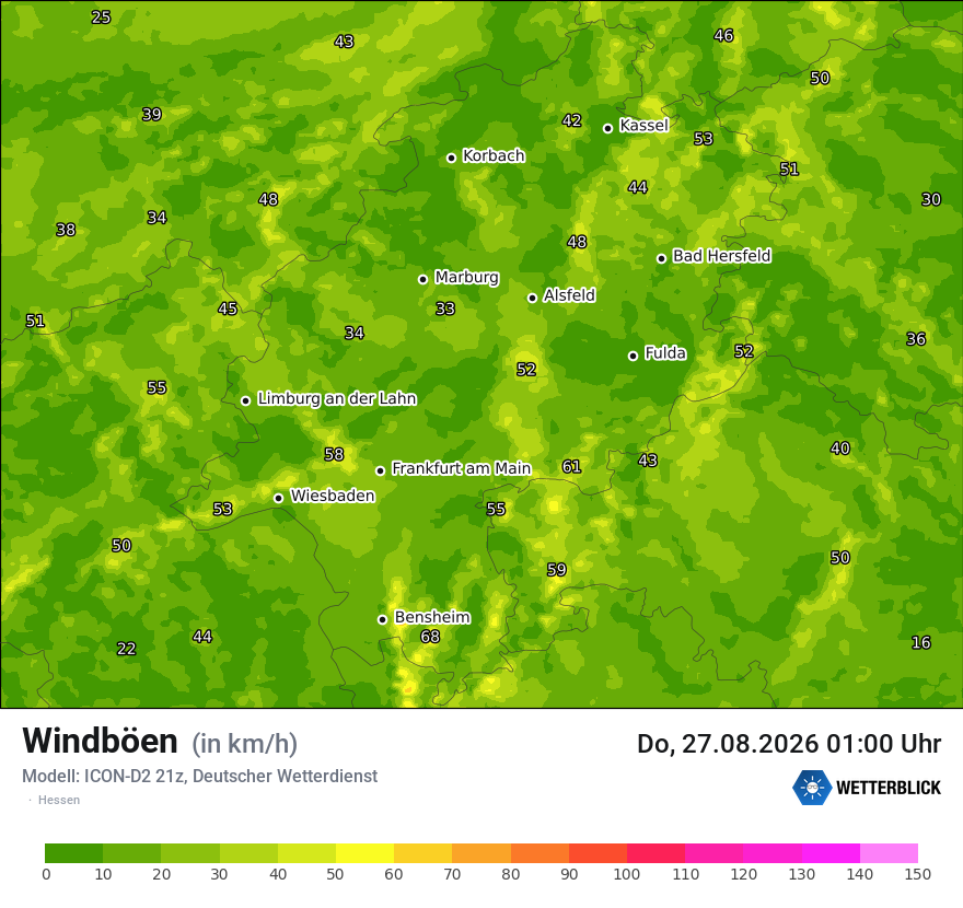 Maximale Windböen