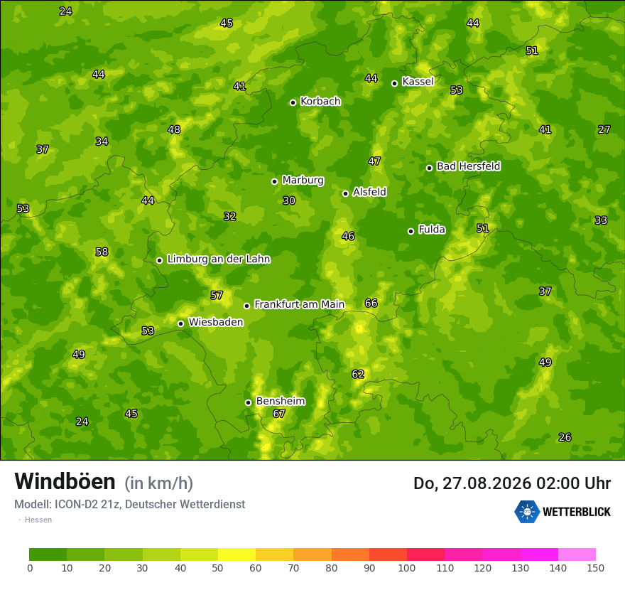 Maximale Windböen