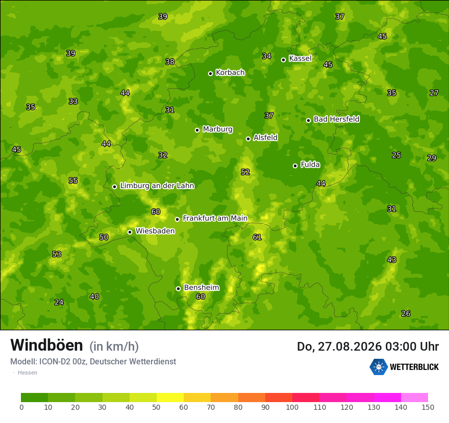 Maximale Windböen