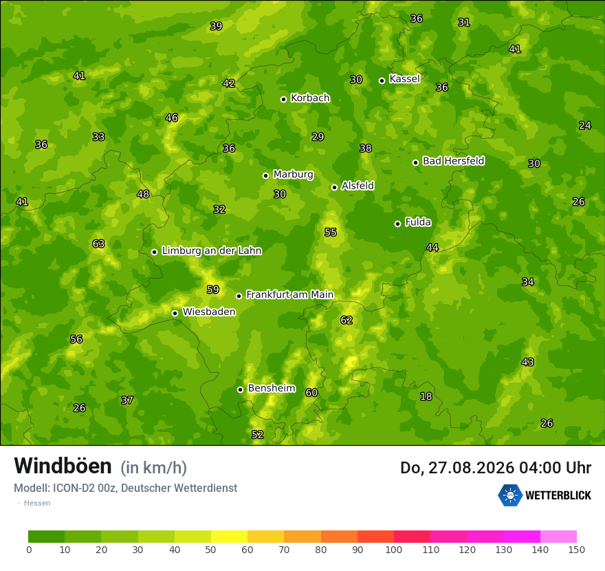 Maximale Windböen