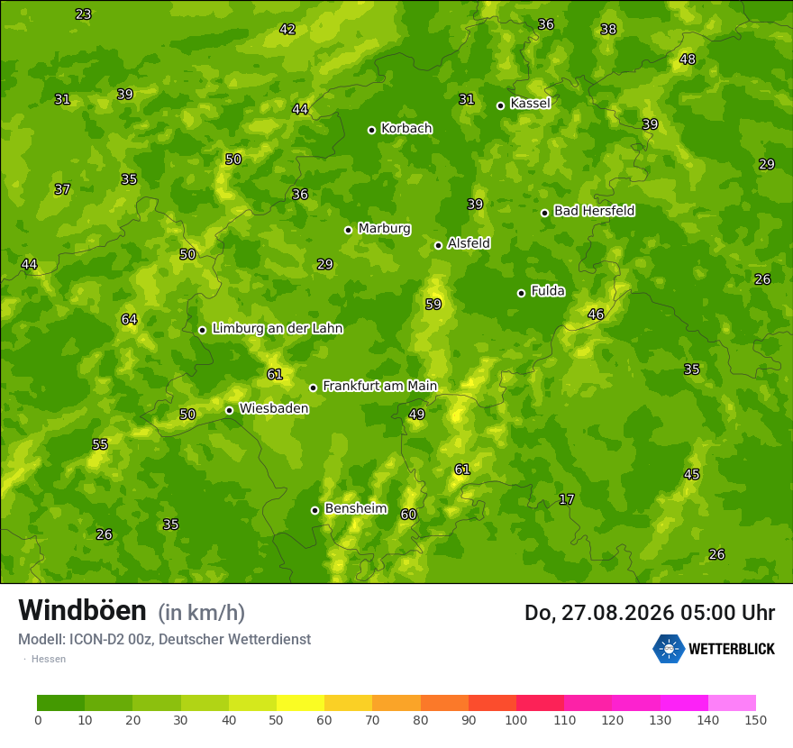 Maximale Windböen