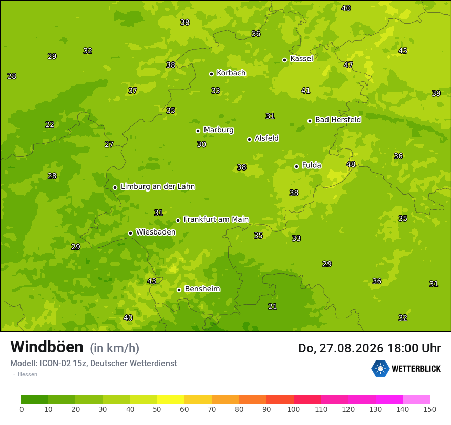 Maximale Windböen