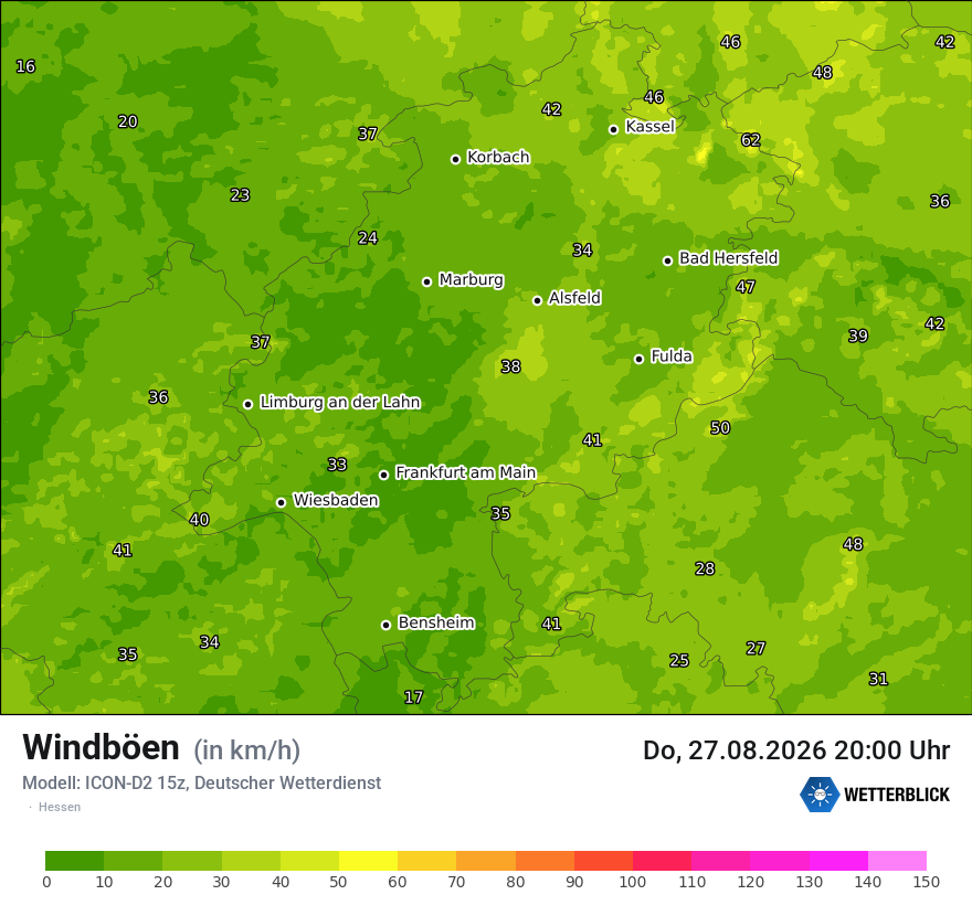 Maximale Windböen