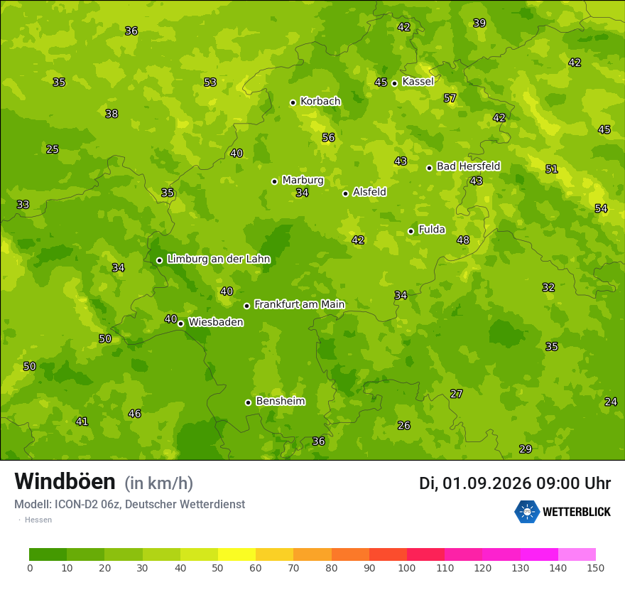 Maximale Windböen