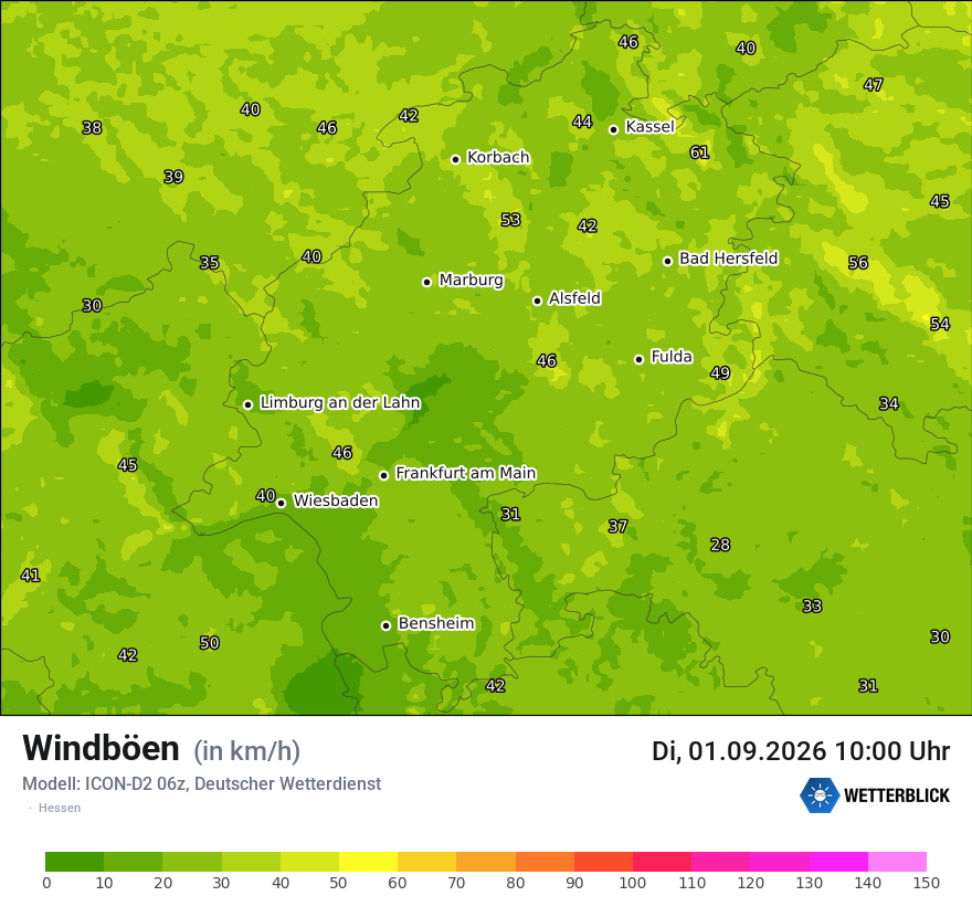 Maximale Windböen