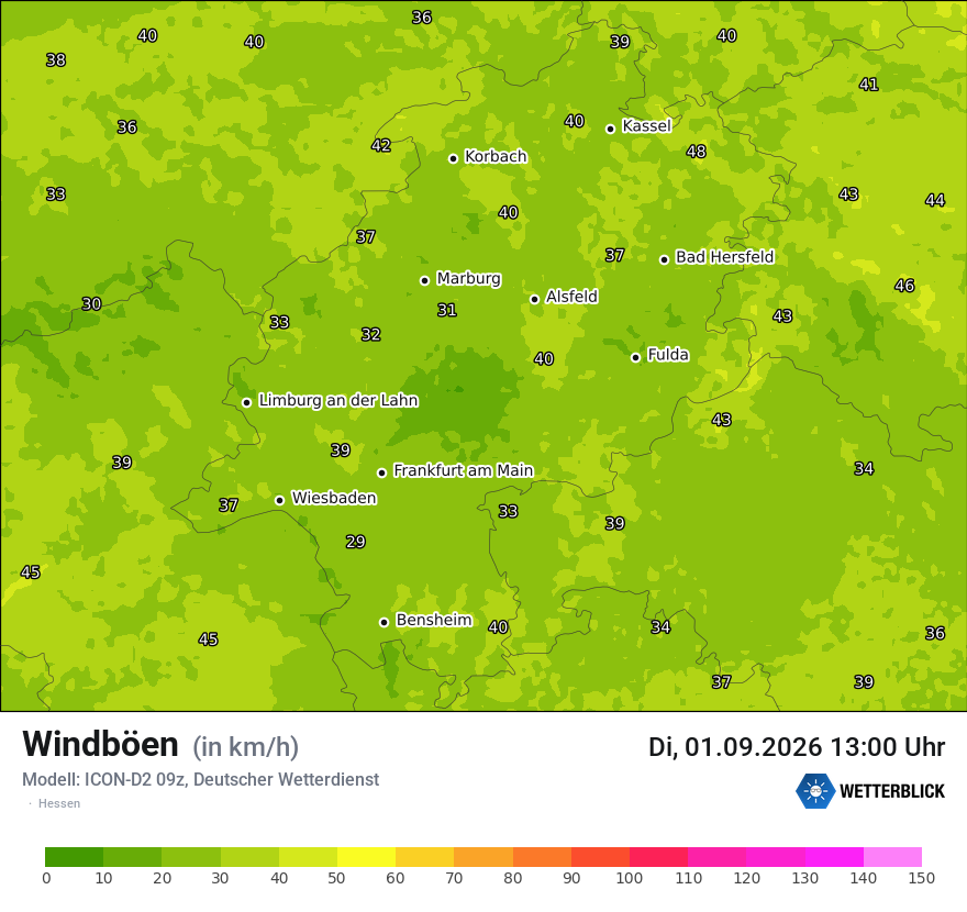 Maximale Windböen