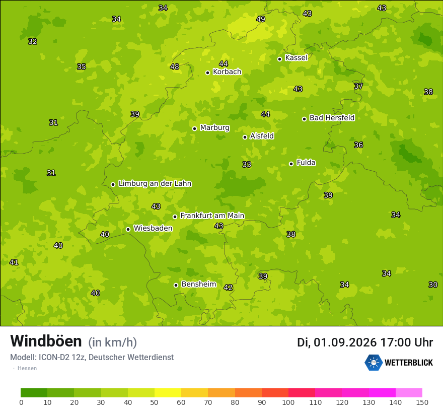 Maximale Windböen