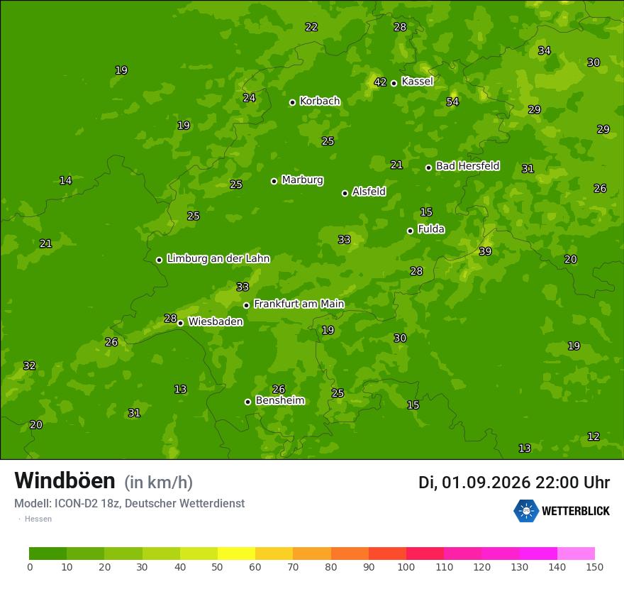 Maximale Windböen