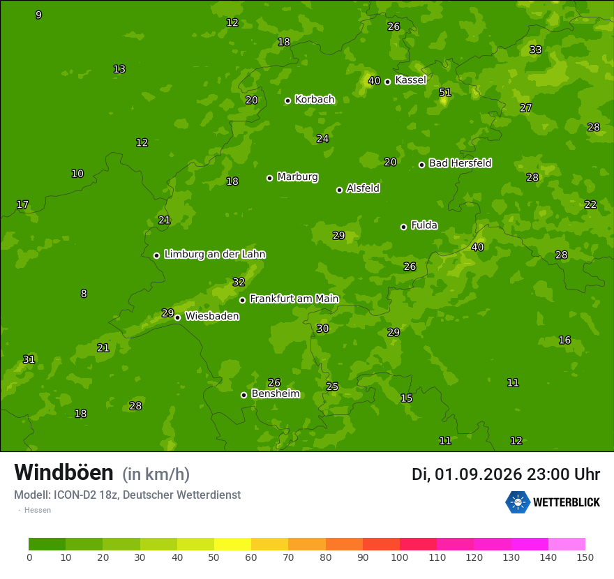 Maximale Windböen