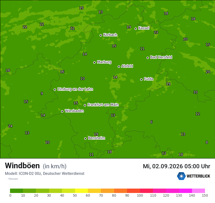Maximale Windböen