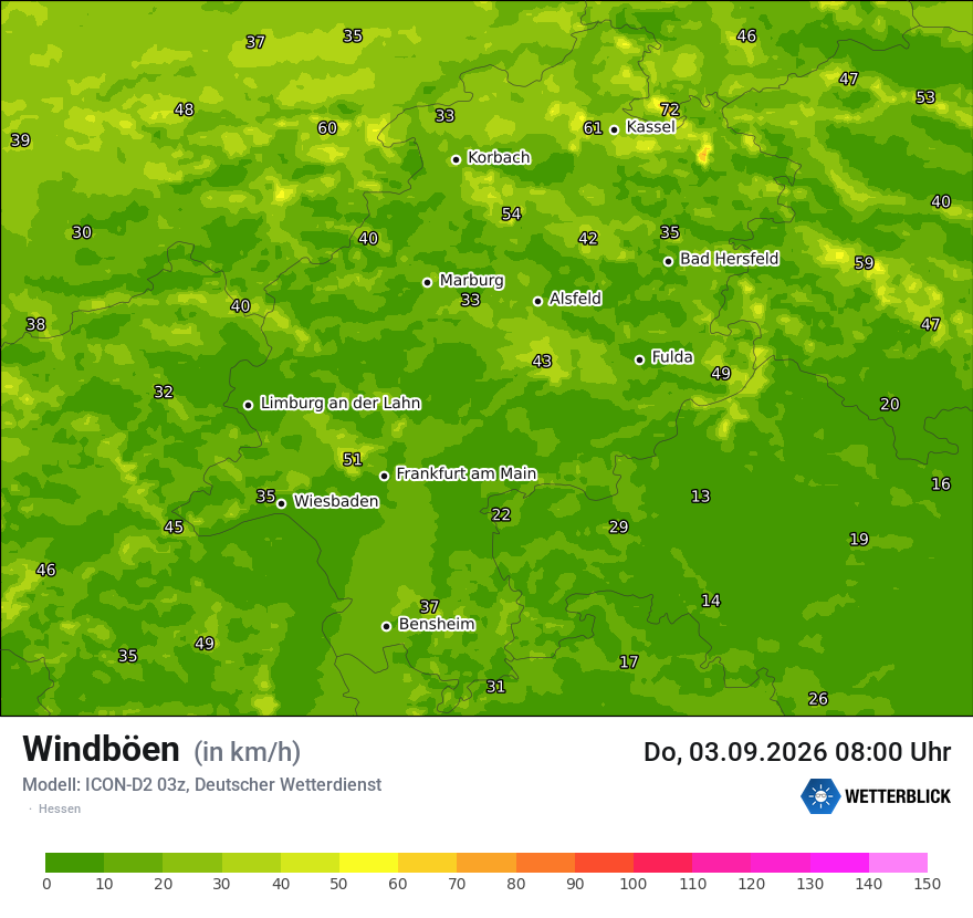 Maximale Windböen