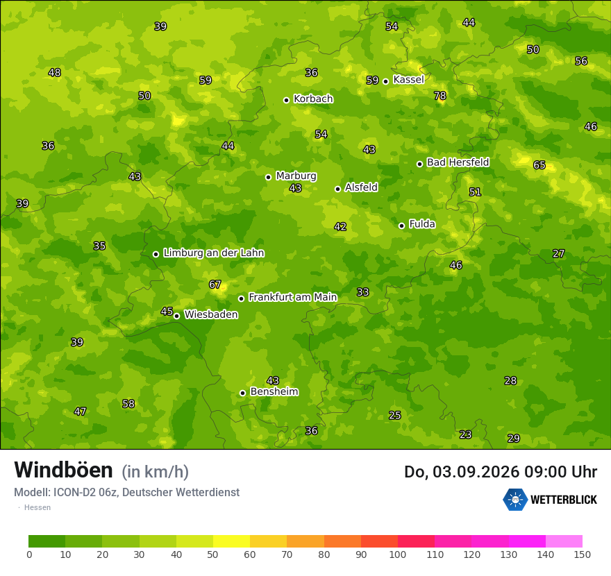 Maximale Windböen