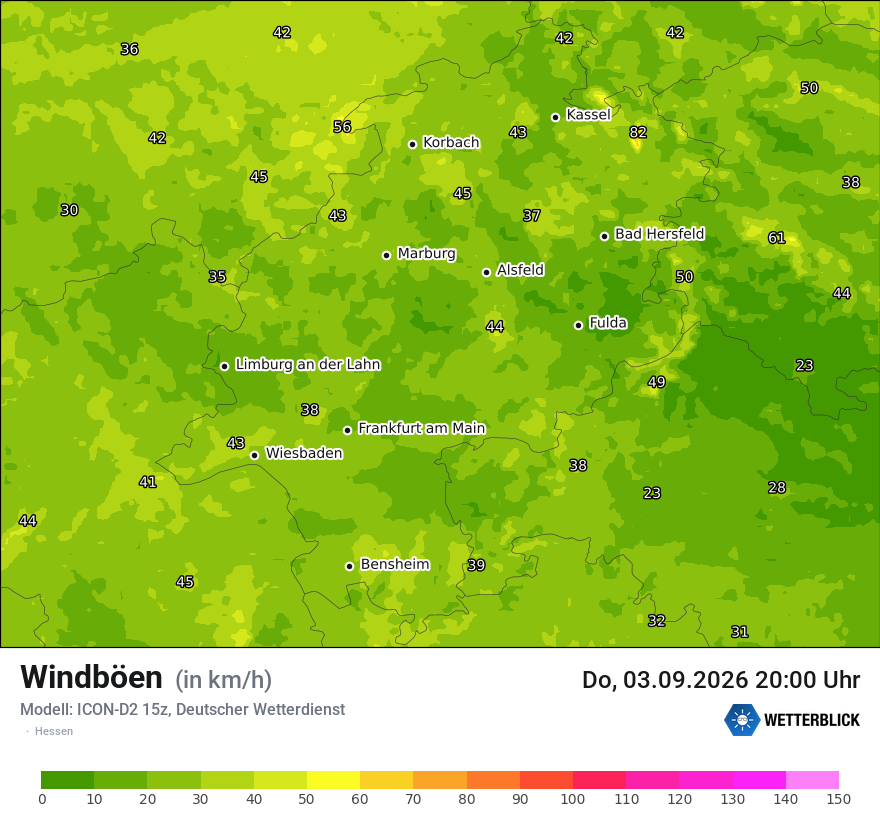 Maximale Windböen