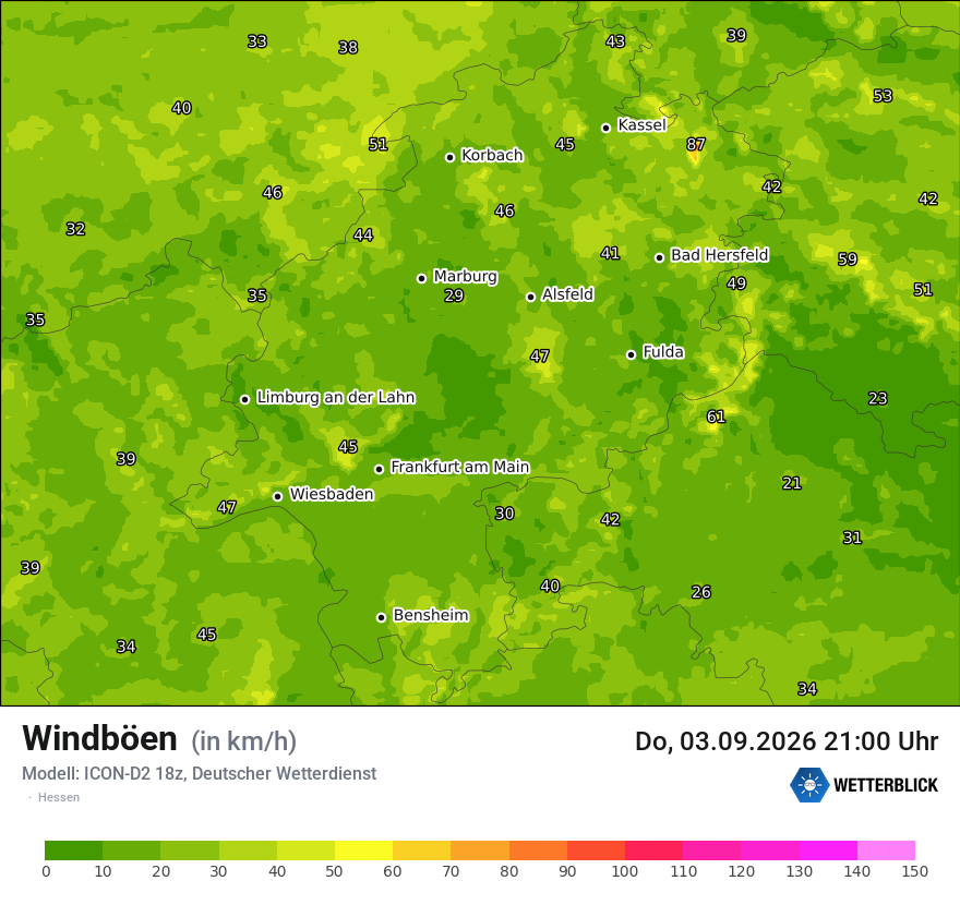 Maximale Windböen