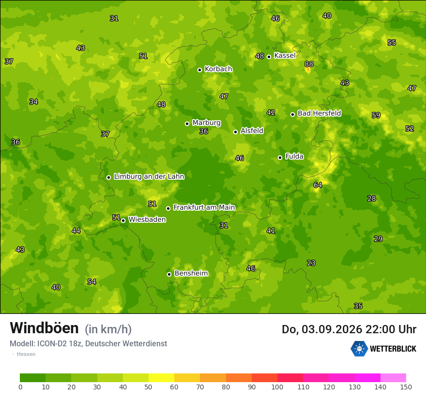 Maximale Windböen