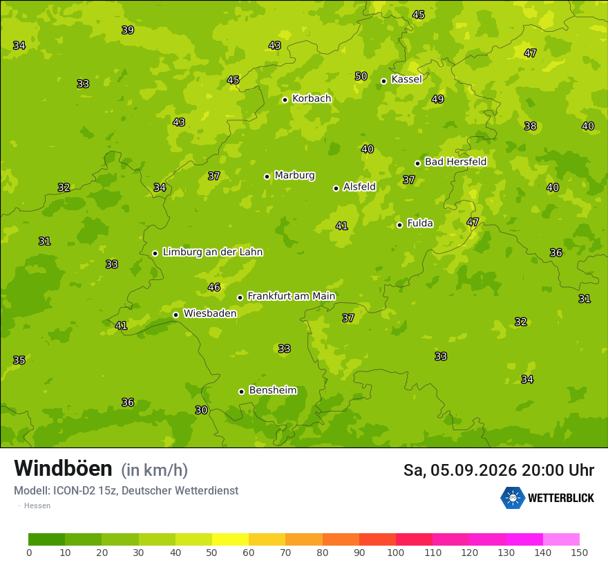 Maximale Windböen