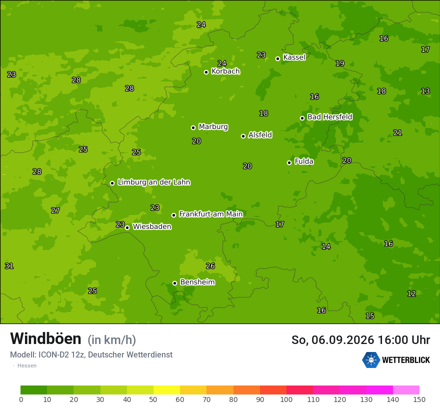 Maximale Windböen