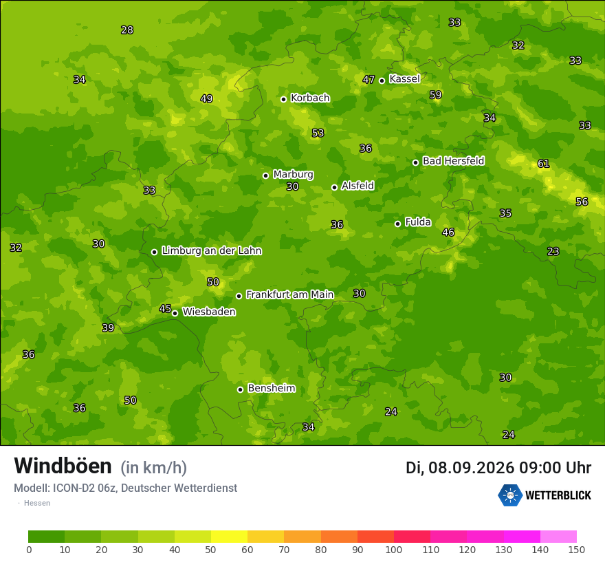 Maximale Windböen